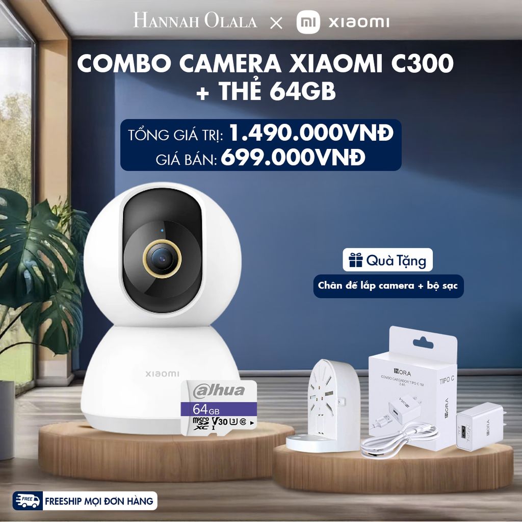  M171_DEAL 1: COMBO CAMERA XIAOMI C300 + THẺ 64GB 