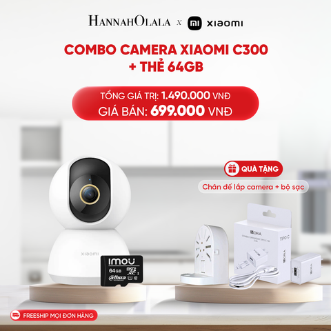  DEAL 1: COMBO CAMERA XIAOMI C300 + THẺ 64GB 