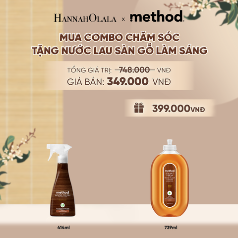  [MUA 1 TẶNG 1] COMBO CHĂM SÓC GỖ - NƯỚC XỊT ĐÁNH BÓNG VÀ LÀM SÁNG GỖ CHUYÊN DỤNG 414ML tặng NƯỚC LAU SÀN GỖ LÀM SÁNG 739ML - HƯƠNG HẠNH NHÂN - A2446 