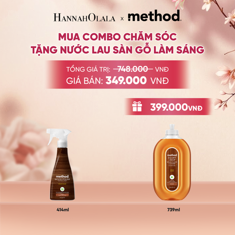  [MUA 1 TẶNG 1] COMBO CHĂM SÓC GỖ - NƯỚC XỊT ĐÁNH BÓNG VÀ LÀM SÁNG GỖ CHUYÊN DỤNG 414ML tặng NƯỚC LAU SÀN GỖ LÀM SÁNG 739ML - HƯƠNG HẠNH NHÂN 