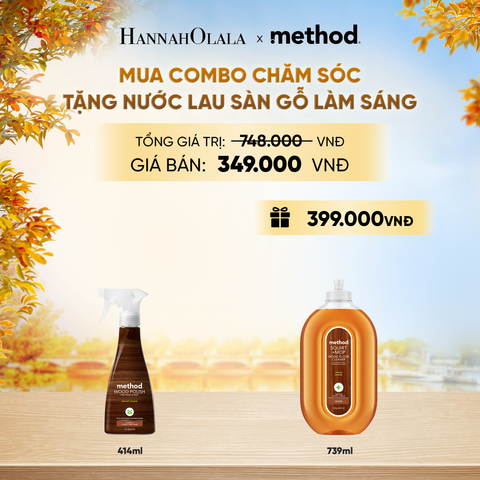  [MUA 1 TẶNG 1] COMBO CHĂM SÓC GỖ - NƯỚC XỊT ĐÁNH BÓNG VÀ LÀM SÁNG GỖ CHUYÊN DỤNG 414ML tặng NƯỚC LAU SÀN GỖ LÀM SÁNG 739ML - HƯƠNG HẠNH NHÂN - E1227 