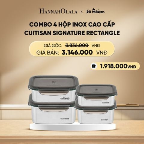  DEAL 17: HỘP INOX CAO CẤP CUITISAN SIGNATURE RECTANGLE INOX 316 