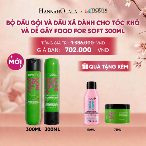  BỘ DẦU GỘI VÀ DẦU XẢ DÀNH CHO TÓC KHÔ VÀ DỄ GÃY FOOD FOR SOFT 300ML 