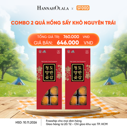  DEAL 21: COMBO 2 QUẢ HỒNG SẤY KHÔ NGUYÊN TRÁI [GIAO HÀNG TỪ 20/12 - CHỈ GIAO KHU VỰC TP.HCM] 