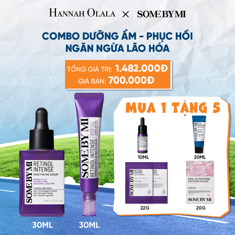  DEAL 6: COMBO 01 TINH CHẤT SOME BY MI RETINOL INTENSE REACTIVATING SERUM 30ML + 01 KEM DƯỠNG MẮT SOME BY MI RETINOL INTENSE ADVANCED TRIPLE ACTION EYE CREAM 30ML 