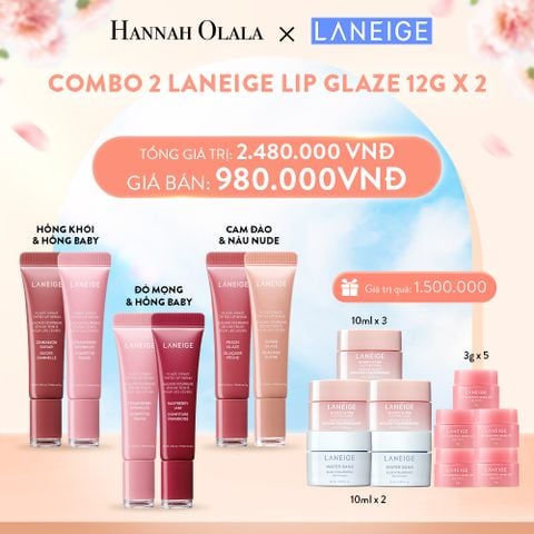  A428_DEAL 14: COMBO 2 SON DƯỠNG CÓ MÀU LANEIGE LIP CRAZE SERUM 12GX2 (Chọn Màu) 