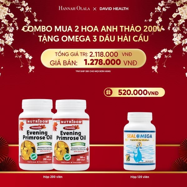  DEAL 12:[FLASH DEAL] MUA 2 HỘP DẦU HOA ANH THẢO CHIỀU (200 VIÊN) + TẶNG OMEGA 3 DẦU HẢI CẨU 