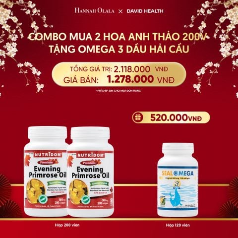  DEAL 12:[FLASH DEAL] MUA 2 HỘP DẦU HOA ANH THẢO CHIỀU (200 VIÊN) + TẶNG OMEGA 3 DẦU HẢI CẨU 