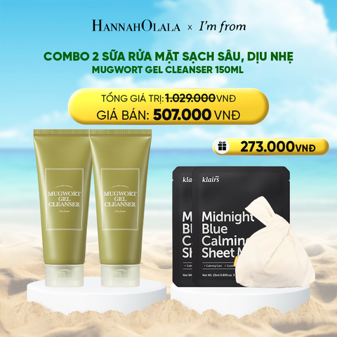  DEAL 4 : COMBO 02 I'M FROM SỮA RỬA MẶT MUGWORT GEL CLEANSER 150ML 