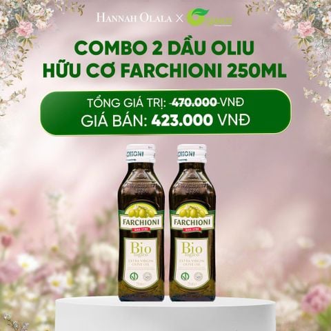  E576_DEAL 21: COMBO 2 DẦU OLIU HỮU CƠ FARCHIONI 205ML 