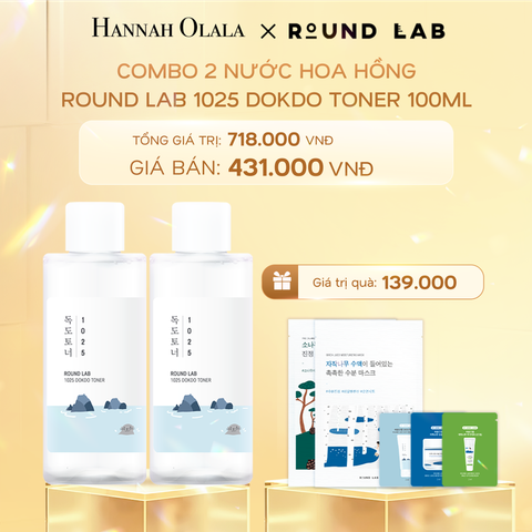 C973_DEAL 5: COMBO X2 ROUND LAB NƯỚC HOA HỒNG 1025 DOKDO TONER 100ML (IP04) 