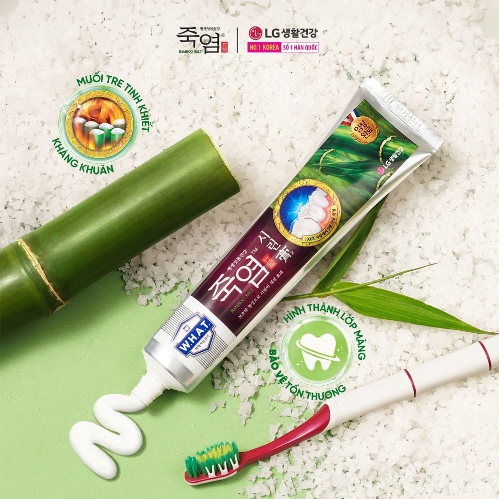  COMBO 04 KEM ĐÁNH RĂNG BAMBOO SALT MUỐI TRE CHĂM SÓC RĂNG Ê BUỐT 140G/TUÝP 