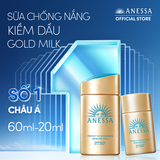  A12_DEAL 2: COMBO SỮA CHỐNG NẮNG DƯỠNG DA KIỀM DẦU BẢO VỆ HOÀN HẢO ANESSA GOLD MILK SPF50+ PA++++ 60ML + 20ML 