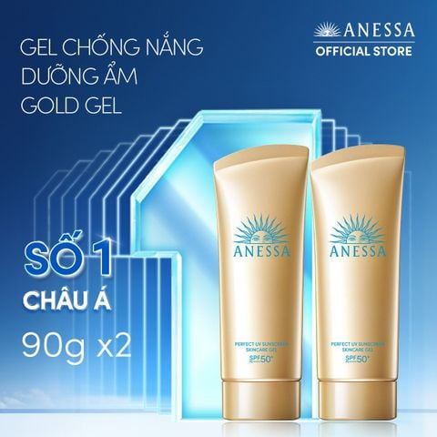  A3_DEAL 11: COMBO GEL CHỐNG NẮNG DƯỠNG DA DƯỠNG ẨM BẢO VỆ HOÀN HẢO ANESSA GOLD GEL SPF50+ PA++++ 90GX2 