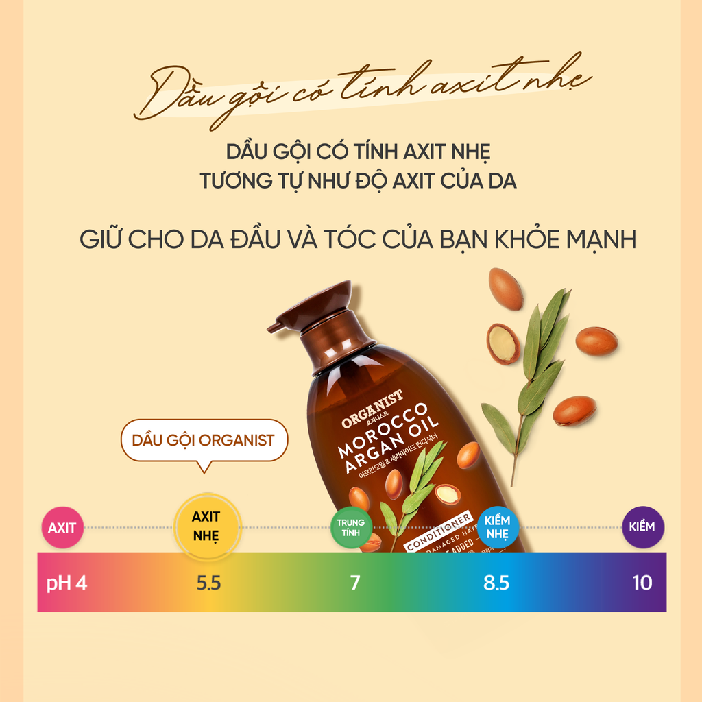  COMBO DẦU GỘI VÀ KEM XẢ THUẦN CHAY ORGANIST TINH DẦU MORROCO ARGAN 500ML 