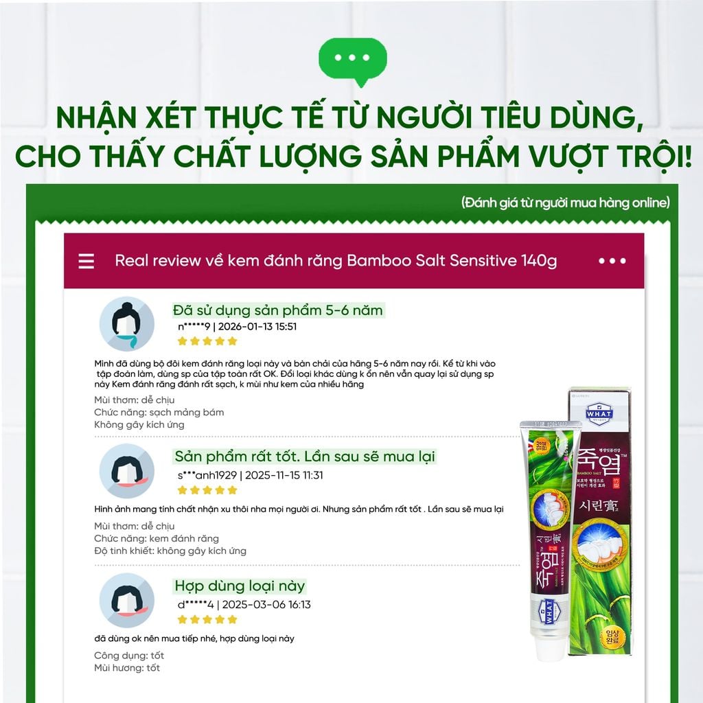  COMBO 04 KEM ĐÁNH RĂNG BAMBOO SALT MUỐI TRE CHĂM SÓC RĂNG Ê BUỐT 140G/TUÝP 