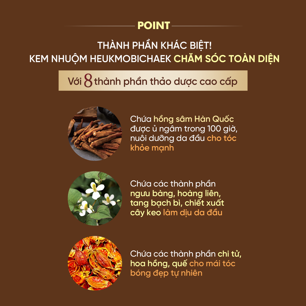  KEM NHUỘM TÓC PHỦ BẠC CAO CẤP REEN HEUKMOBICHEAK ORIENTAL 90GR 