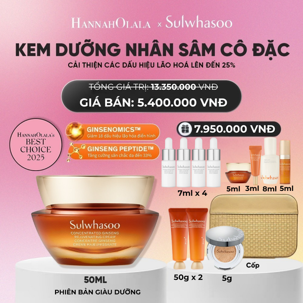  [PHIÊN BẢN GIÀU DƯỠNG] KEM DƯỠNG NHÂN SÂM CÔ ĐẶC CONCENTRATED GINSENG REJUVENATING CREAM RICH 50ML_ A08 
