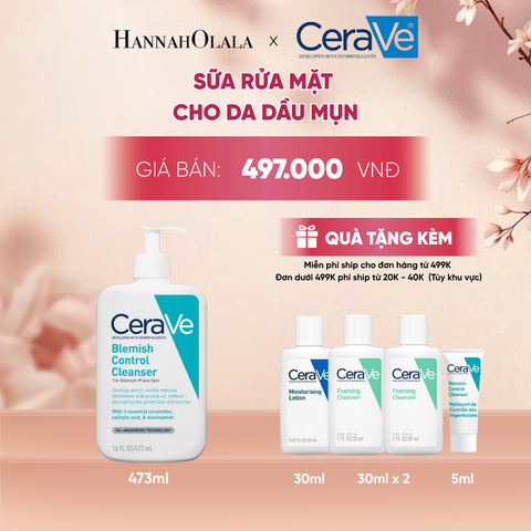  SỮA RỬA MẶT GIẢM MỤN CERAVE BLEMISH CONTROL CLEANSER 473ML - A404 
