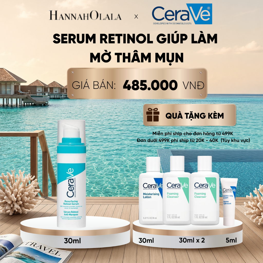  DEAL 4 SERUM RETINOL GIÚP LÀM MỜ THÂM MỤN CERAVE_ D1234 