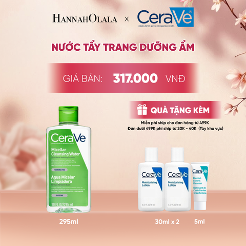  NƯỚC TẨY TRANG DỊU NHẸ, SẠCH ẨM CHUẨN CHUYÊN GIA CERAVE MICELLAR CLEANSING WATER 295ML - A2246 