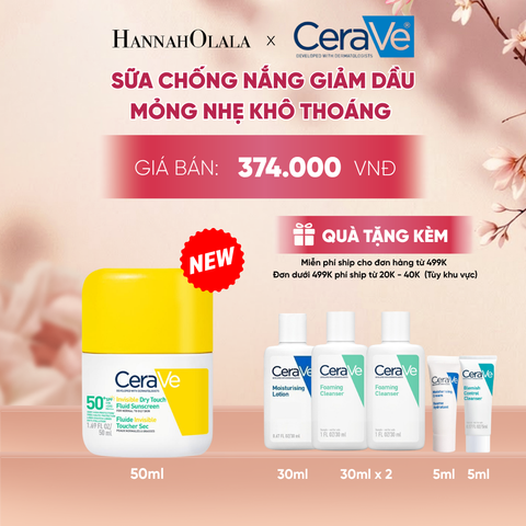  SỮA CHỐNG NẮNG CERAVE GIẢM DẦU MỎNG NHẸ KHÔ THOÁNG 50ML - D721 
