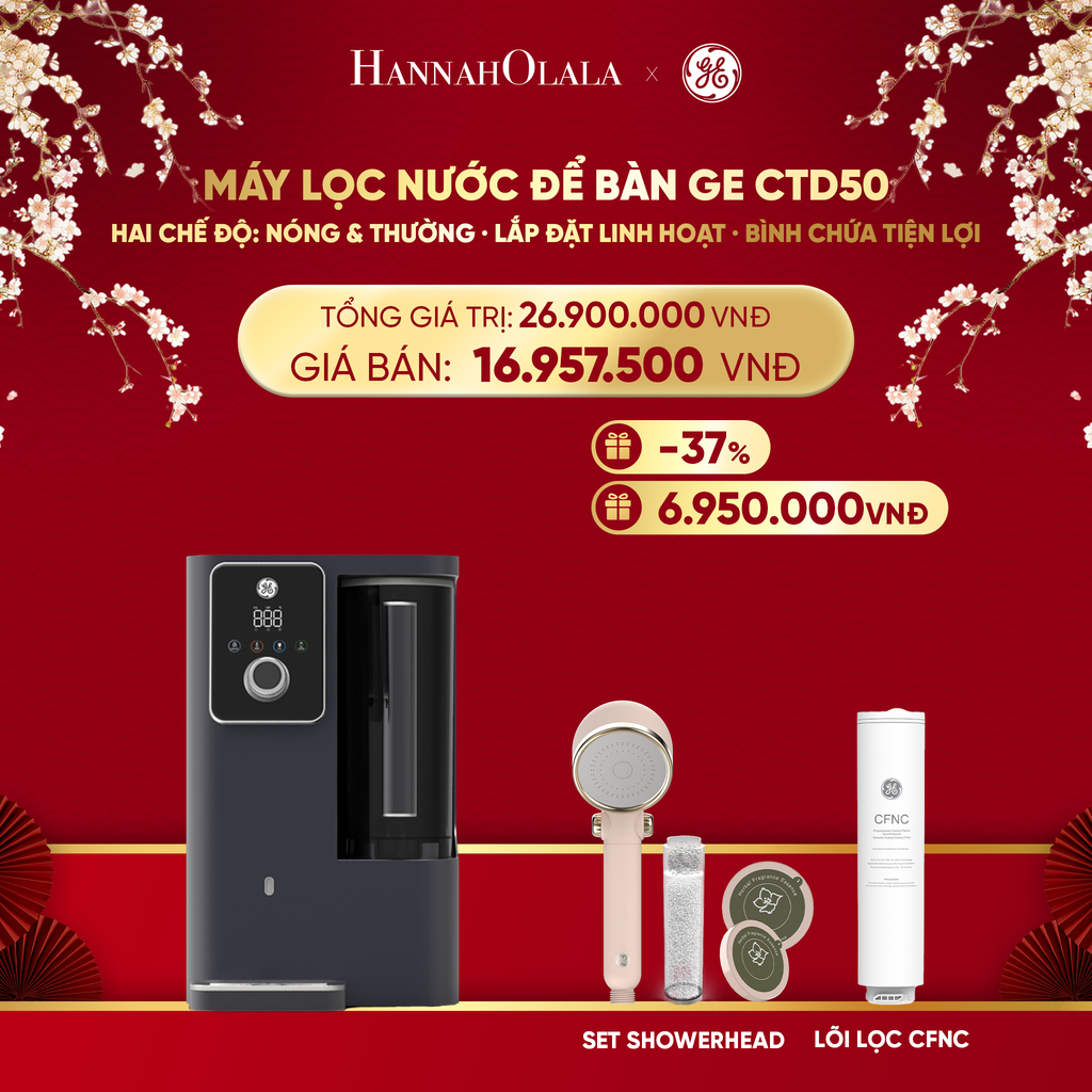  DEAL 1: MÁY LỌC NƯỚC ĐỂ BÀN GE CTD50 - HAI CHẾ ĐỘ: NÓNG & THƯỜNG · LẮP ĐẶT LINH HOẠT · BÌNH CHỨA TIỆN LỢI 