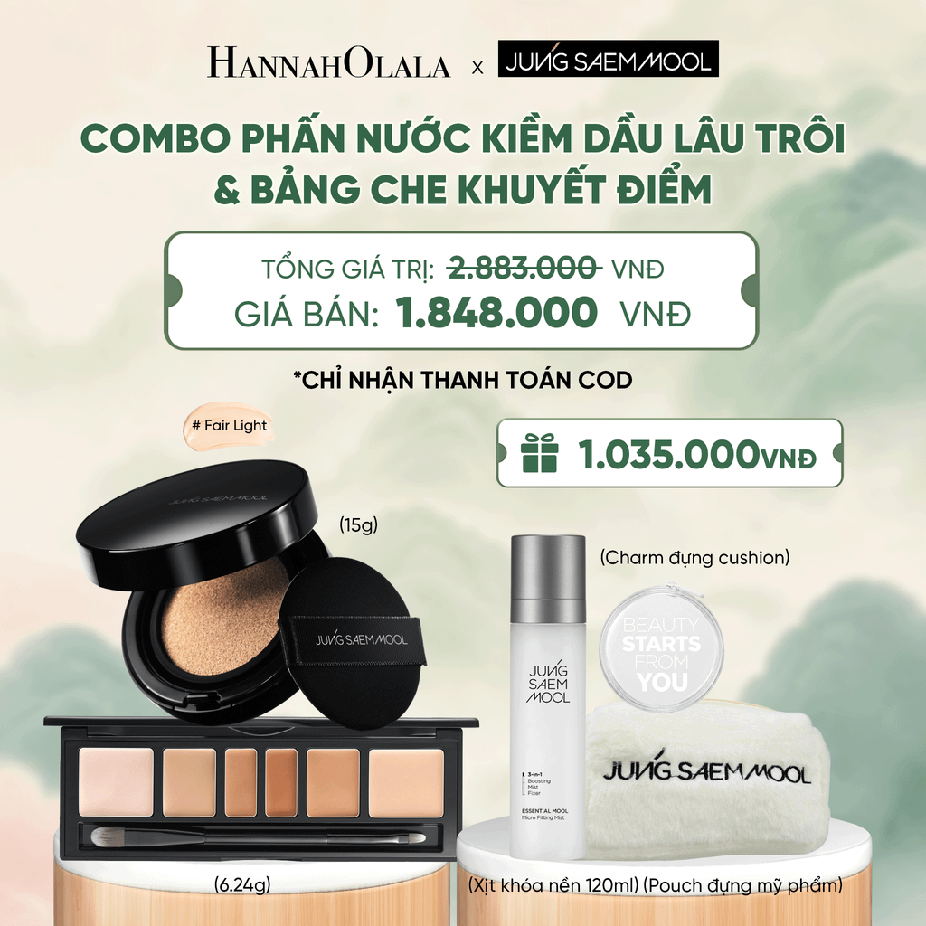  COMBO PHẤN NƯỚC KIỀM DẦU LÂU TRÔI X BẢNG CHE KHUYẾT ĐIỂM - A1269 