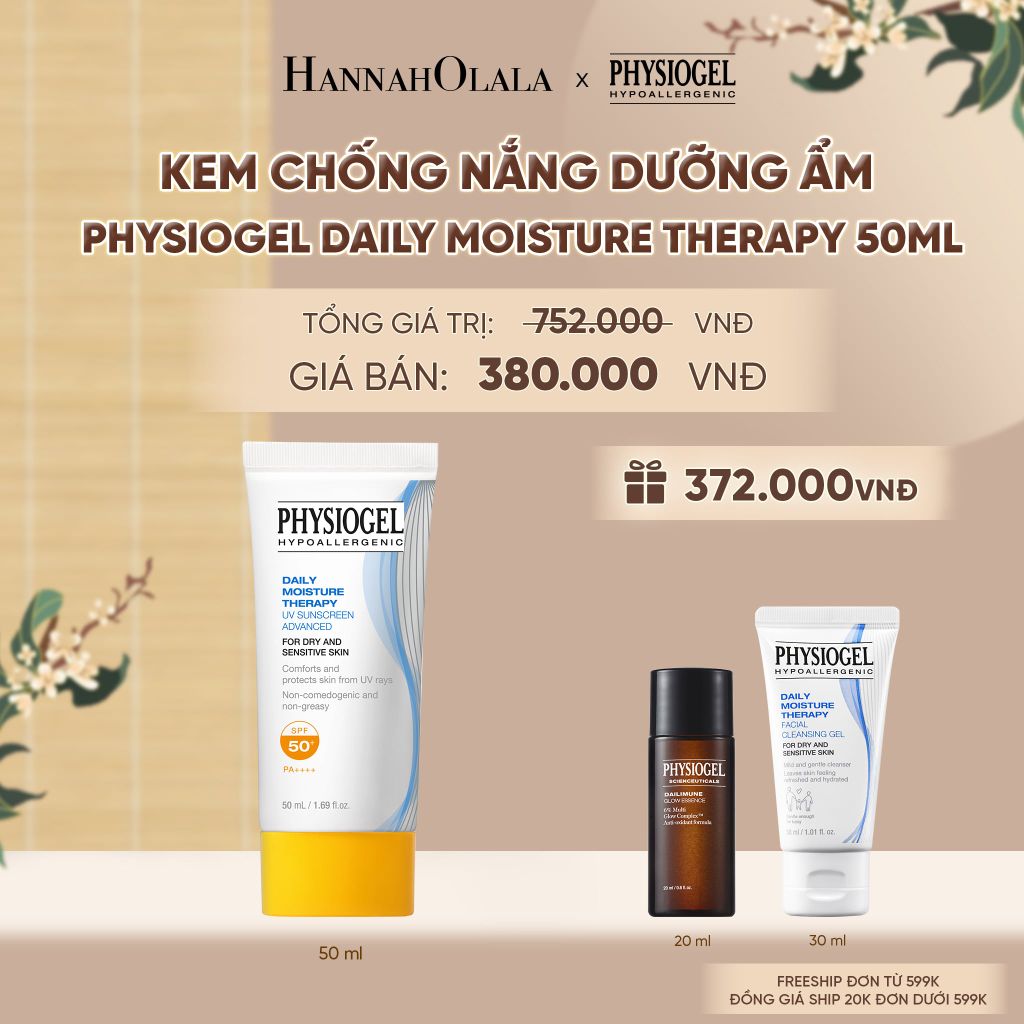  KEM CHỐNG NẮNG DƯỠNG ẨM PHYSIOGEL DAILY MOISTURE THERAPY 50ML - A2230 