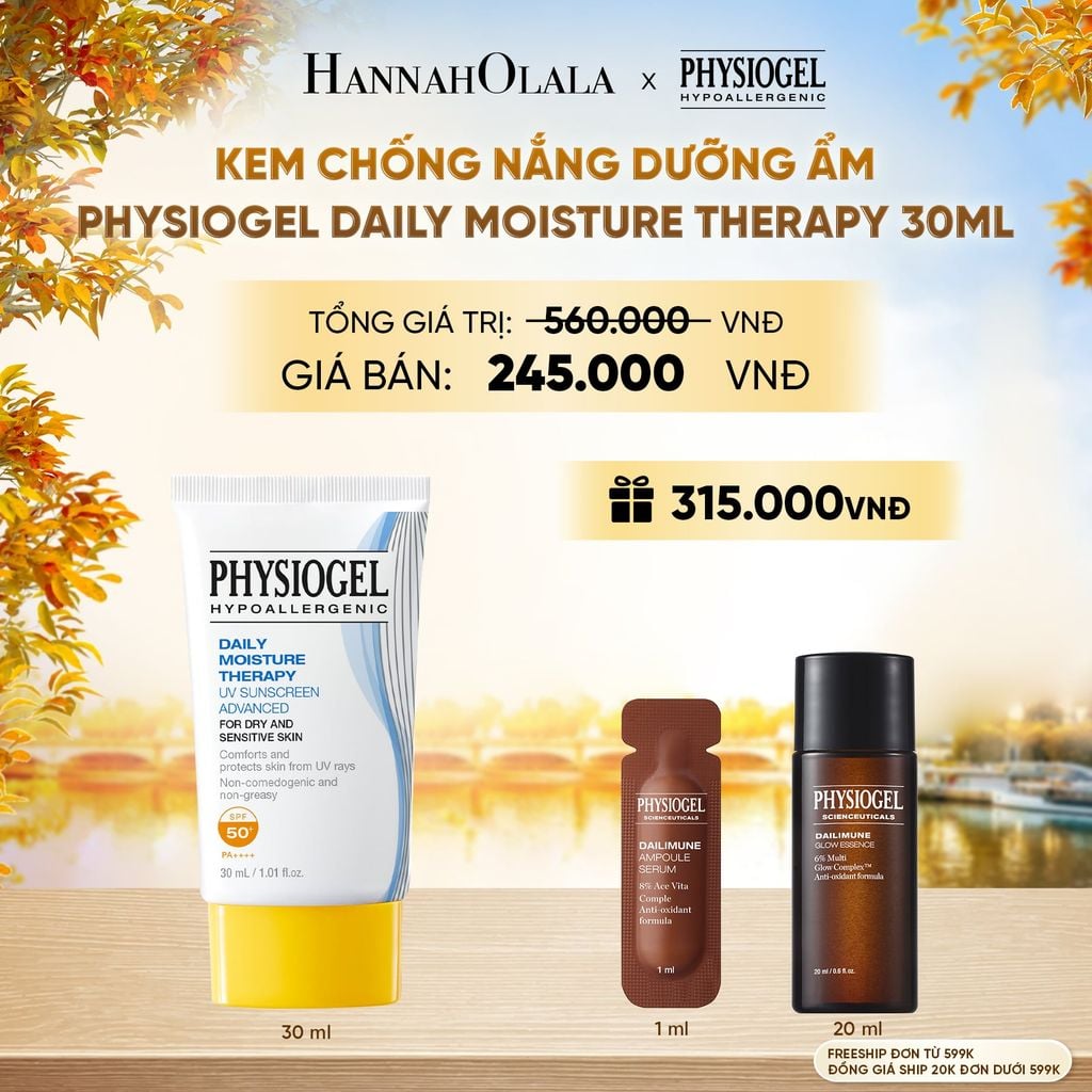  KEM CHỐNG NẮNG DƯỠNG ẨM PHYSIOGEL DAILY MOISTURE THERAPY 30ML - E1239 