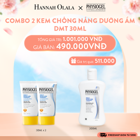  A663_DEAL 12: BỘ 2 KEM CHỐNG NẮNG DƯỠNG ẨM PHYSIOGEL DAILY MOISTURE THERAPY 30ML 