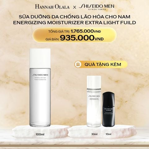  DEAL 18: SỮA DƯỠNG DA SHISEIDO MEN ENERGIZING MOISTURIZER EXTRA LIGHT FUILD 100ML 