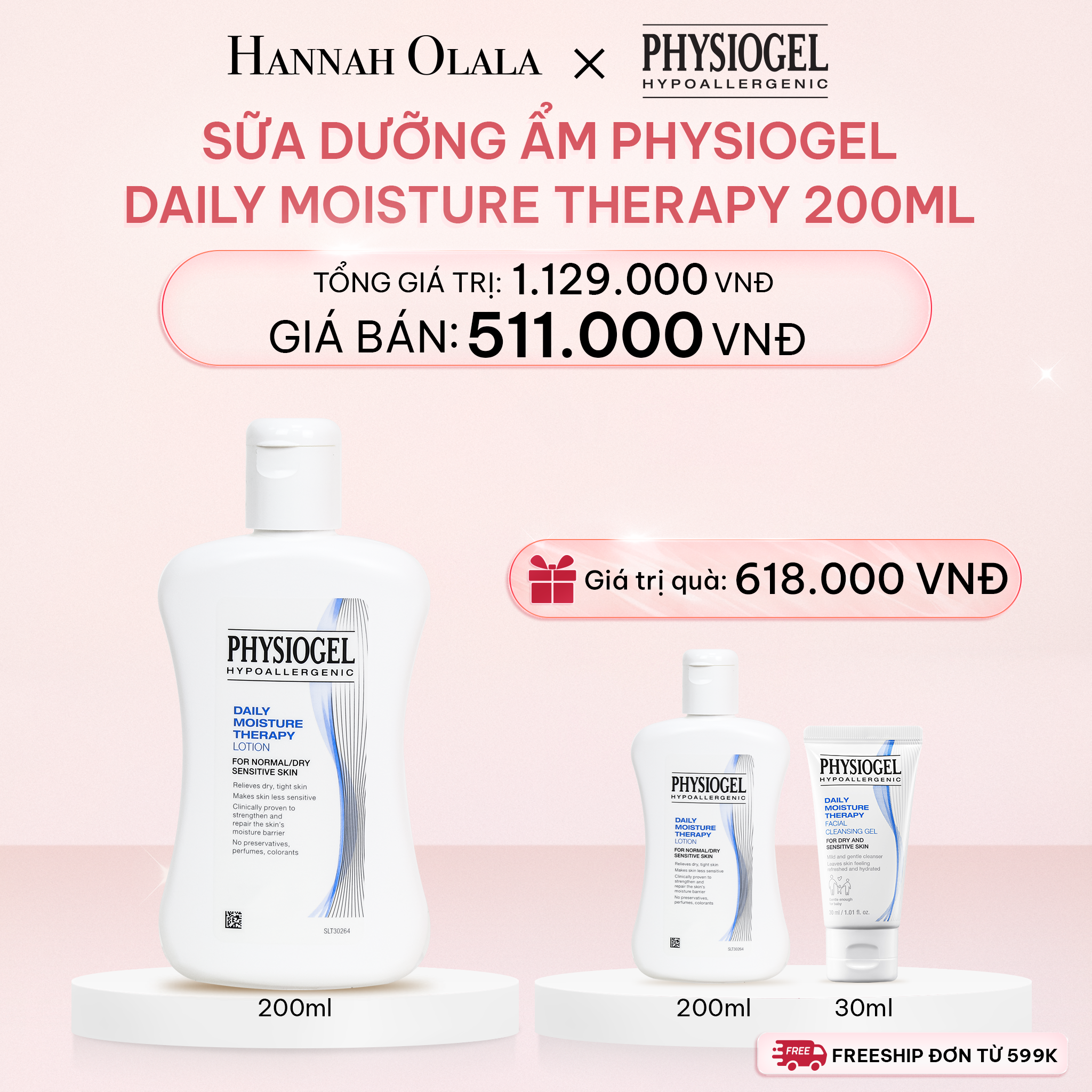  E1054_DEAL 1: SỮA DƯỠNG ẨM PHYSIOGEL DAILY MOISTURE THERAPY 200ml 
