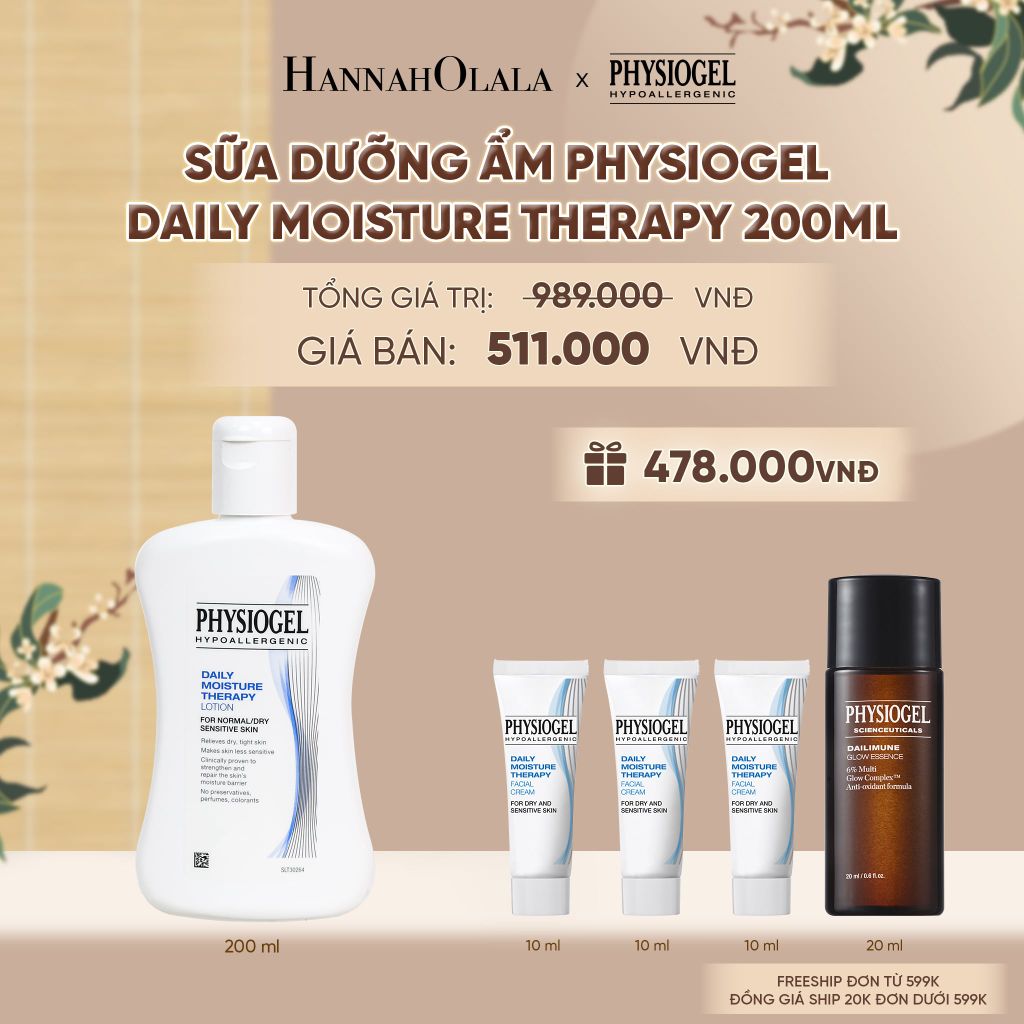  SỮA DƯỠNG ẨM PHYSIOGEL DAILY MOISTURE THERAPY 200ml - A2229 
