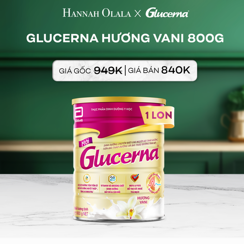  DEAL 1: 1 LON GLUCERNA DẠNG BỘT HƯƠNG VANI 800G 