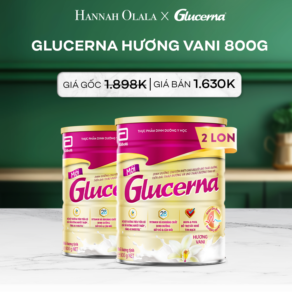 DEAL 2: 2 LON GLCUERNA DẠNG BỘT HƯƠNG VANI 800G 
