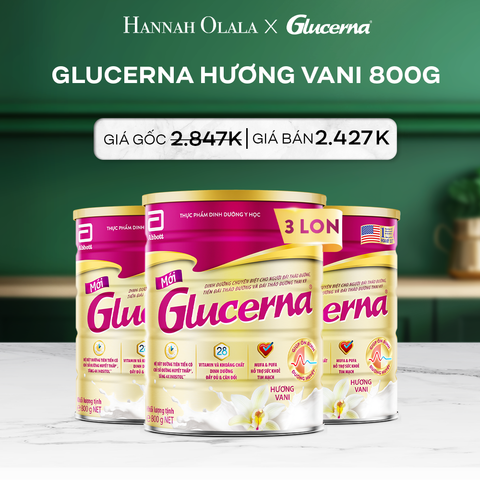  DEAL 3: 3 LON GLUCERNA DẠNG BỘT HƯƠNG VANI 800G 