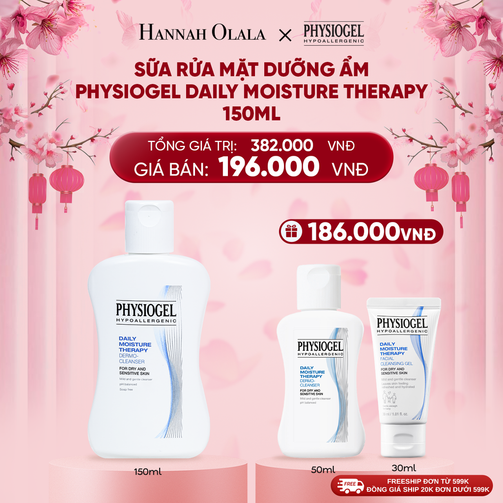  DEAL 2: SỮA RỬA MẶT DƯỠNG ẨM PHYSIOGEL DAILY MOISTURE THERAPY 150ml 
