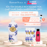  C615_DEAL 02: SỮA TẮM DOUBLE RICH HƯƠNG HOA CHIẾT XUẤT TỪ THIÊN NHIÊN 800ML - Iris 
