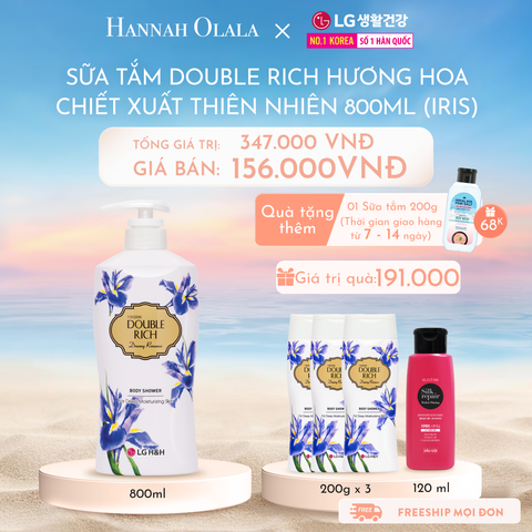  C615_DEAL 02: SỮA TẮM DOUBLE RICH HƯƠNG HOA CHIẾT XUẤT TỪ THIÊN NHIÊN 800ML - Iris 