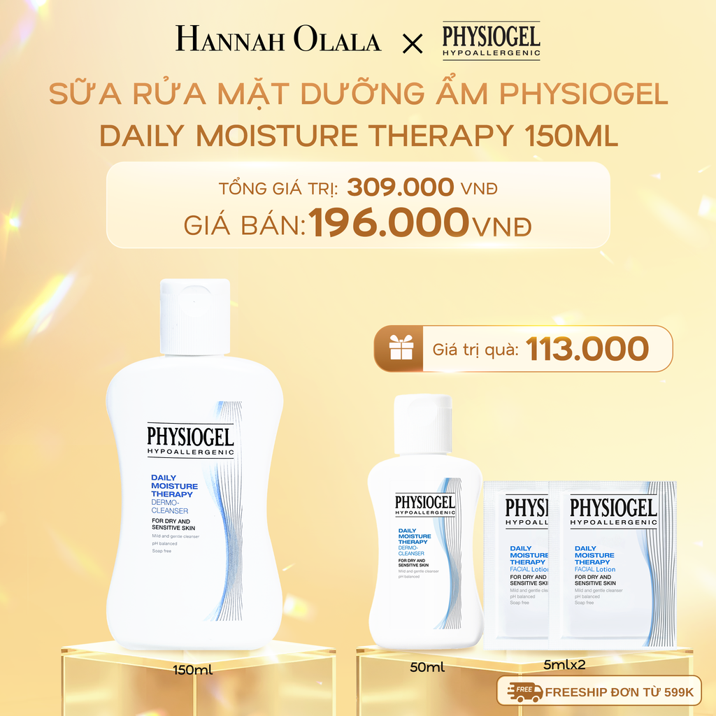  DEAL 2: SỮA RỬA MẶT DƯỠNG ẨM PHYSIOGEL DAILY MOISTURE THERAPY 150ml 