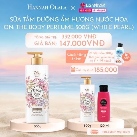  C619_DEAL 03: SỮA TẮM DƯỠNG ẨM HƯƠNG NƯỚC HOA ON: THE BODY PERFUME 500G - Classic Pink 
