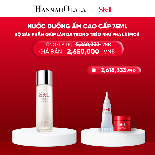  BỘ SẢN PHẨM SK-II GIÚP LÀN DA TRONG TRẺO NHƯ PHA LÊ (KEM DƯỠNG RE-NEW MỚI) 