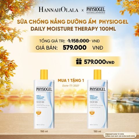  SỮA CHỐNG NẮNG DƯỠNG ẨM PHYSIOGEL DAILY MOISTURE THERAPY 100ML - E1244 