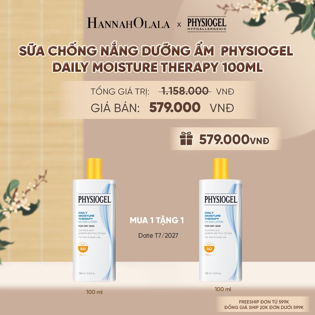  SỮA CHỐNG NẮNG DƯỠNG ẨM PHYSIOGEL DAILY MOISTURE THERAPY 100ml - A2234 