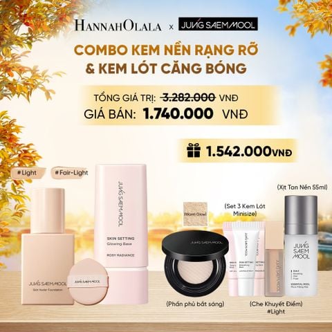  COMBO KEM NỀN RẠNG RỠ X KEM LÓT CĂNG BÓNG - E702 