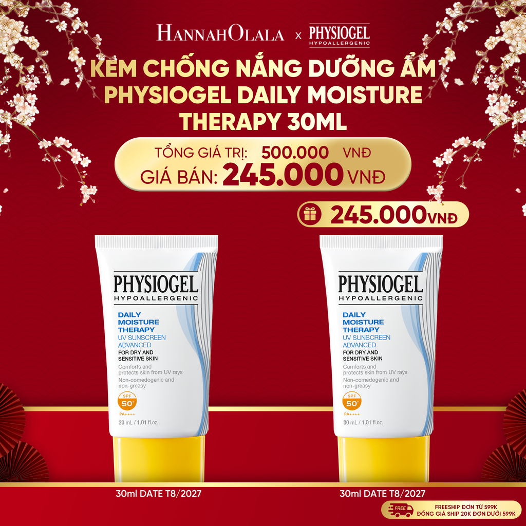  A1703_DEAL 4: KEM CHỐNG NẮNG DƯỠNG ẨM PHYSIOGEL DAILY MOISTURE THERAPY 30ML 