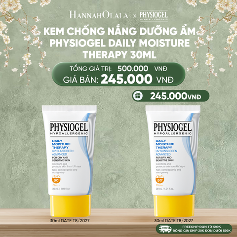  DEAL 4: KEM CHỐNG NẮNG DƯỠNG ẨM PHYSIOGEL DAILY MOISTURE THERAPY 30ml 