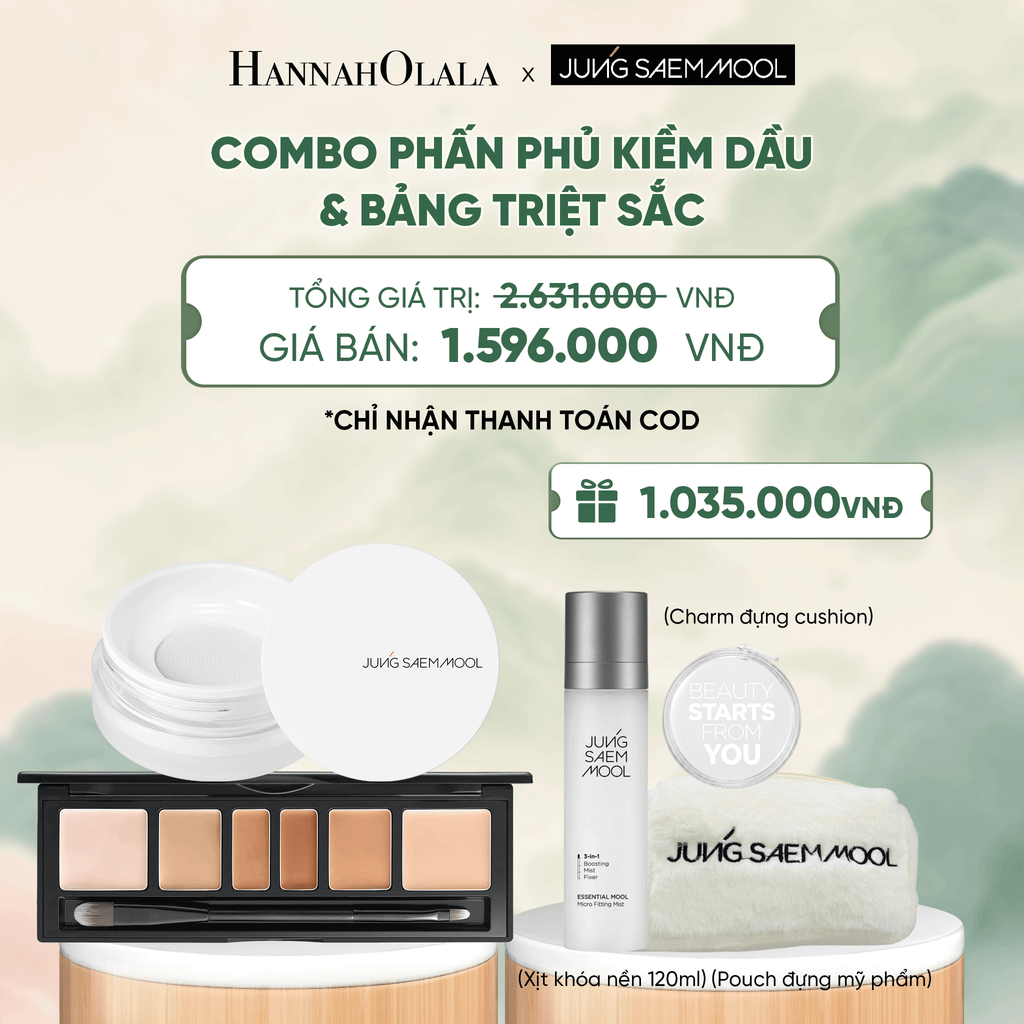  COMBO PHẤN PHỦ KIỀM DẦU X BẢNG TRIỆT SẮC - A1273 