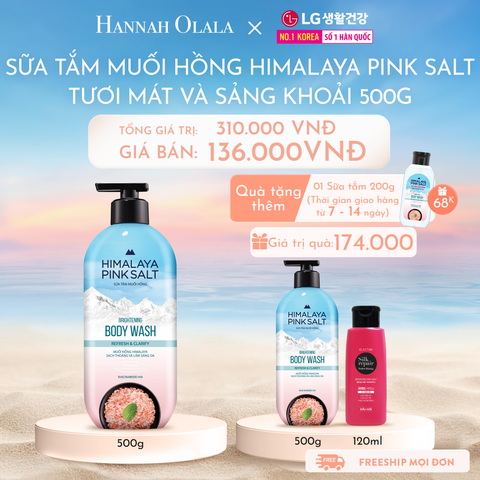  C623_DEAL 05: SỮA TẮM MUỐI HỒNG HIMALAYA PINK SALT TƯƠI MÁT VÀ SẢNG KHOẢI 500G 